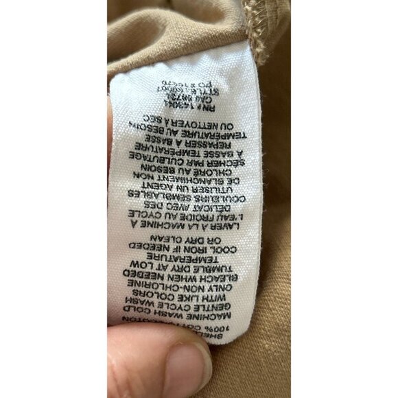 Avec Les Filles Cargo Pants High Rise Straight Leg Khaki Beige Size Med - Picture 10 of 11